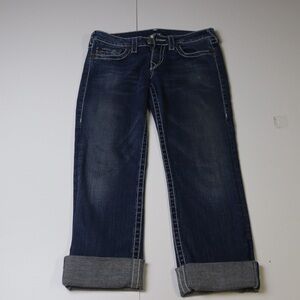 True Religion Johnny Big T Jeans Blue Straight Fit Womens Size 30